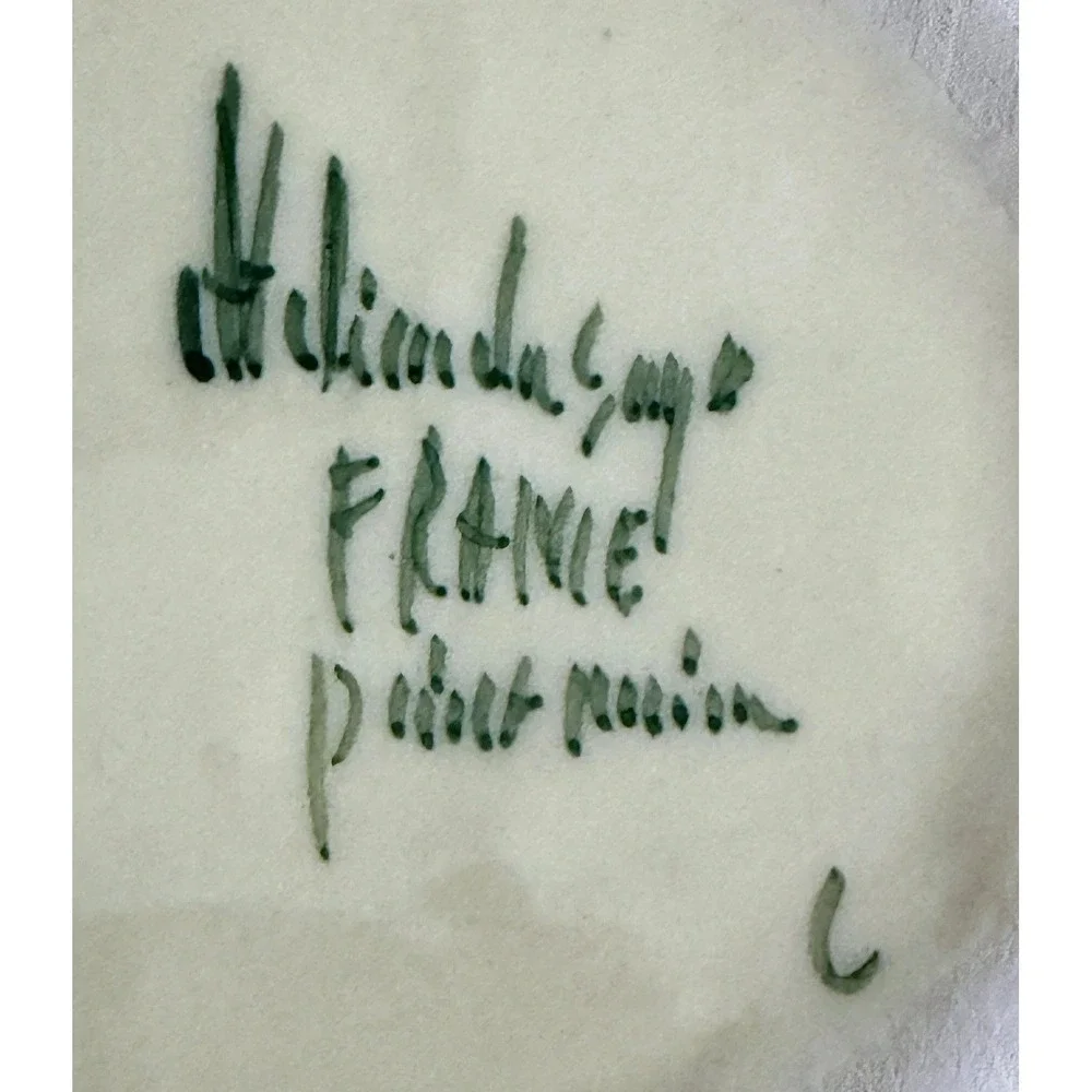 Hand‑Painted French Gravy Pitcher, Underplate • H. Llimona Sayes • Lavender READ